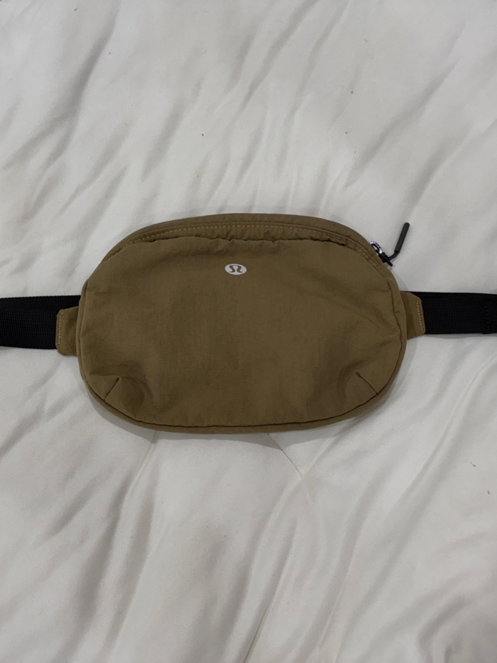 lululemon athletica Olive Green Belt Bag with Black Strap
